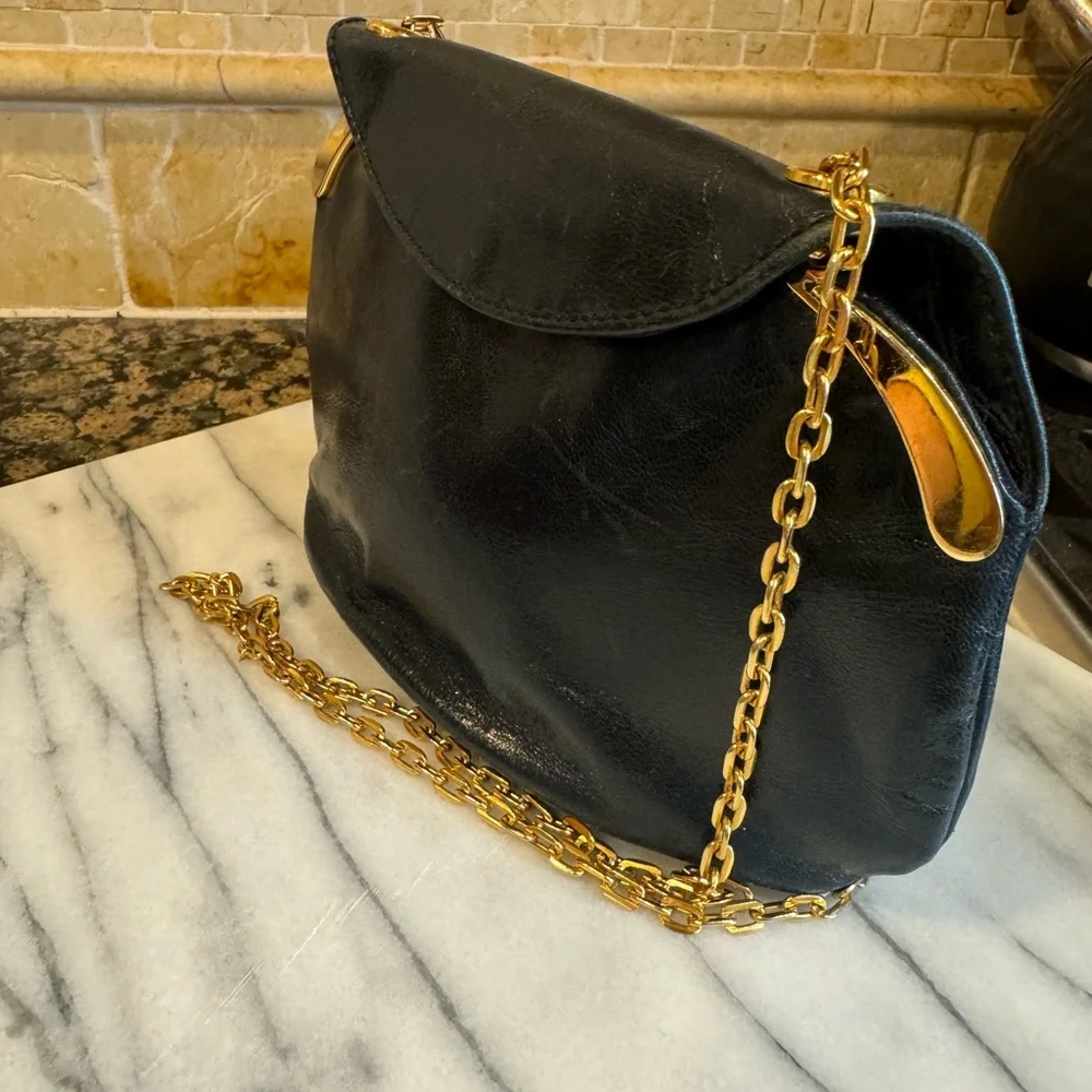 Rodo black leather shoulder bag - Picture 3 of 14